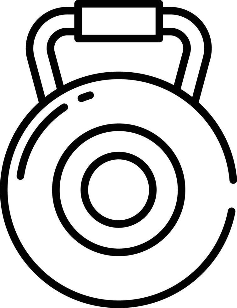 Kettlebell outline illustration vector