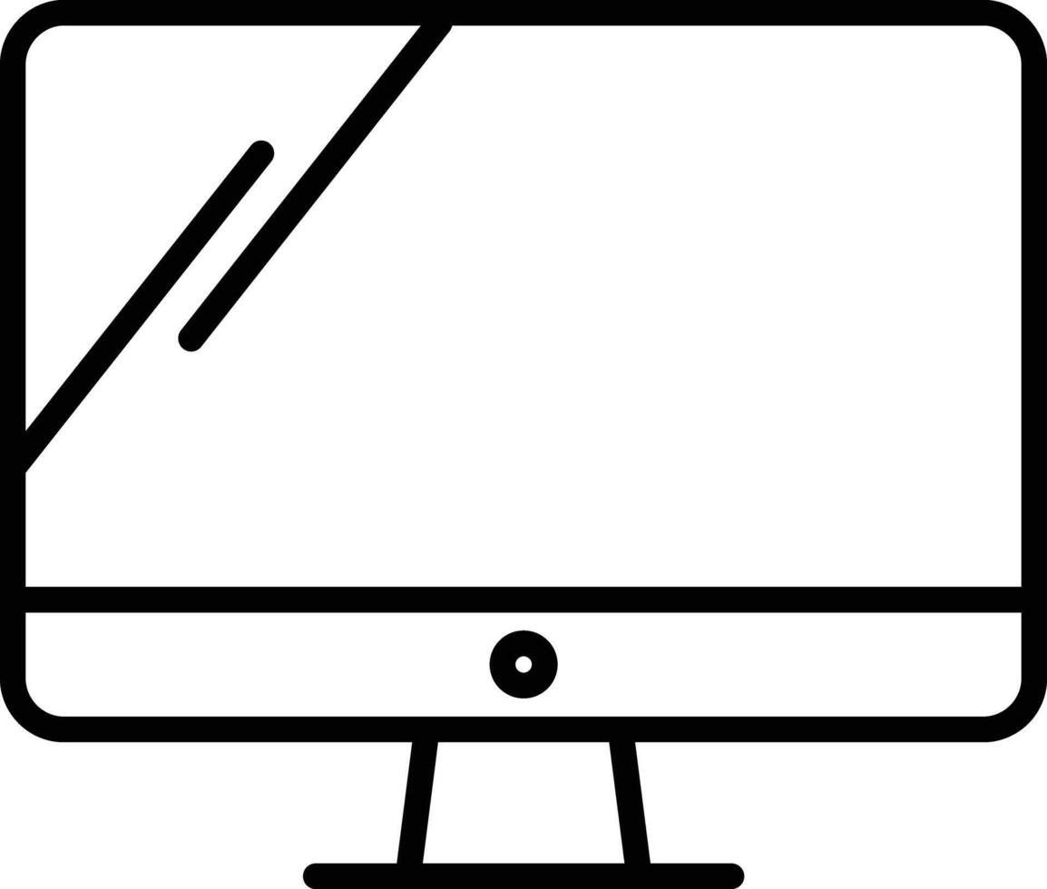 Computer outline illustrations vector