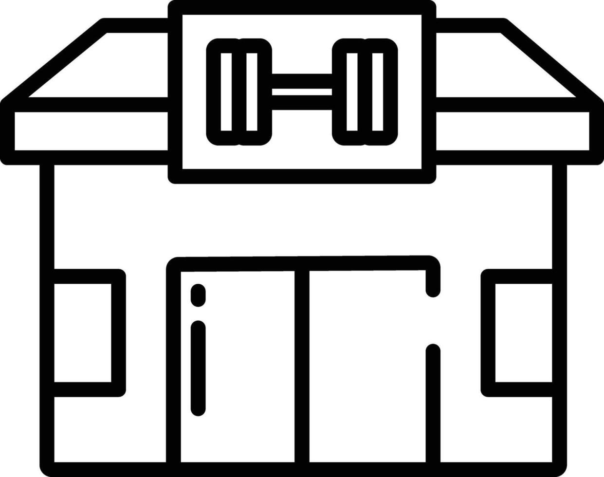Gym outline illustration vector