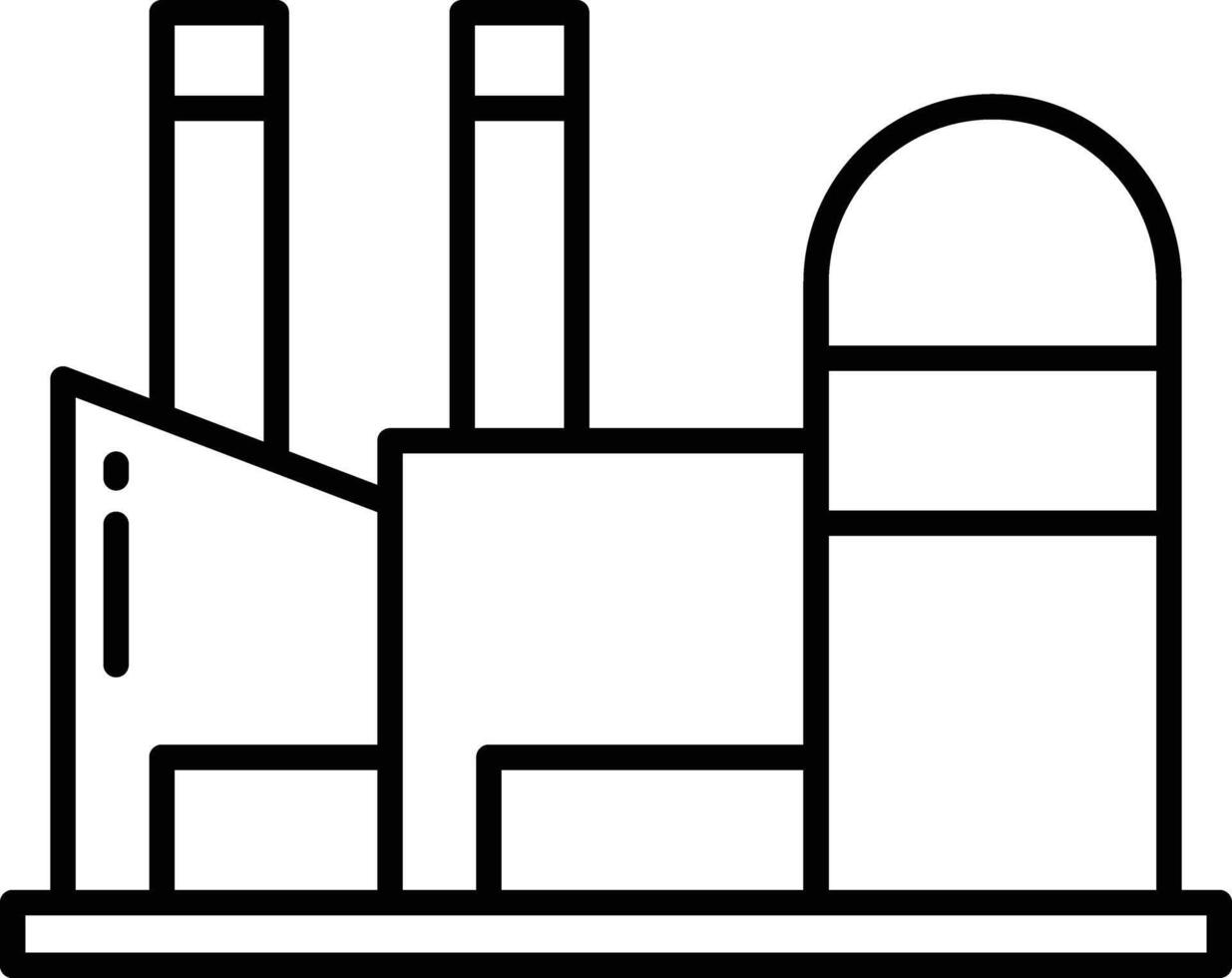 Factory outline illustration vector