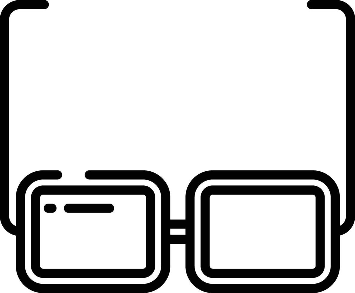eyeglass outline illustration vector