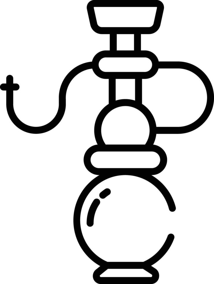 Hookah outline illustration vector