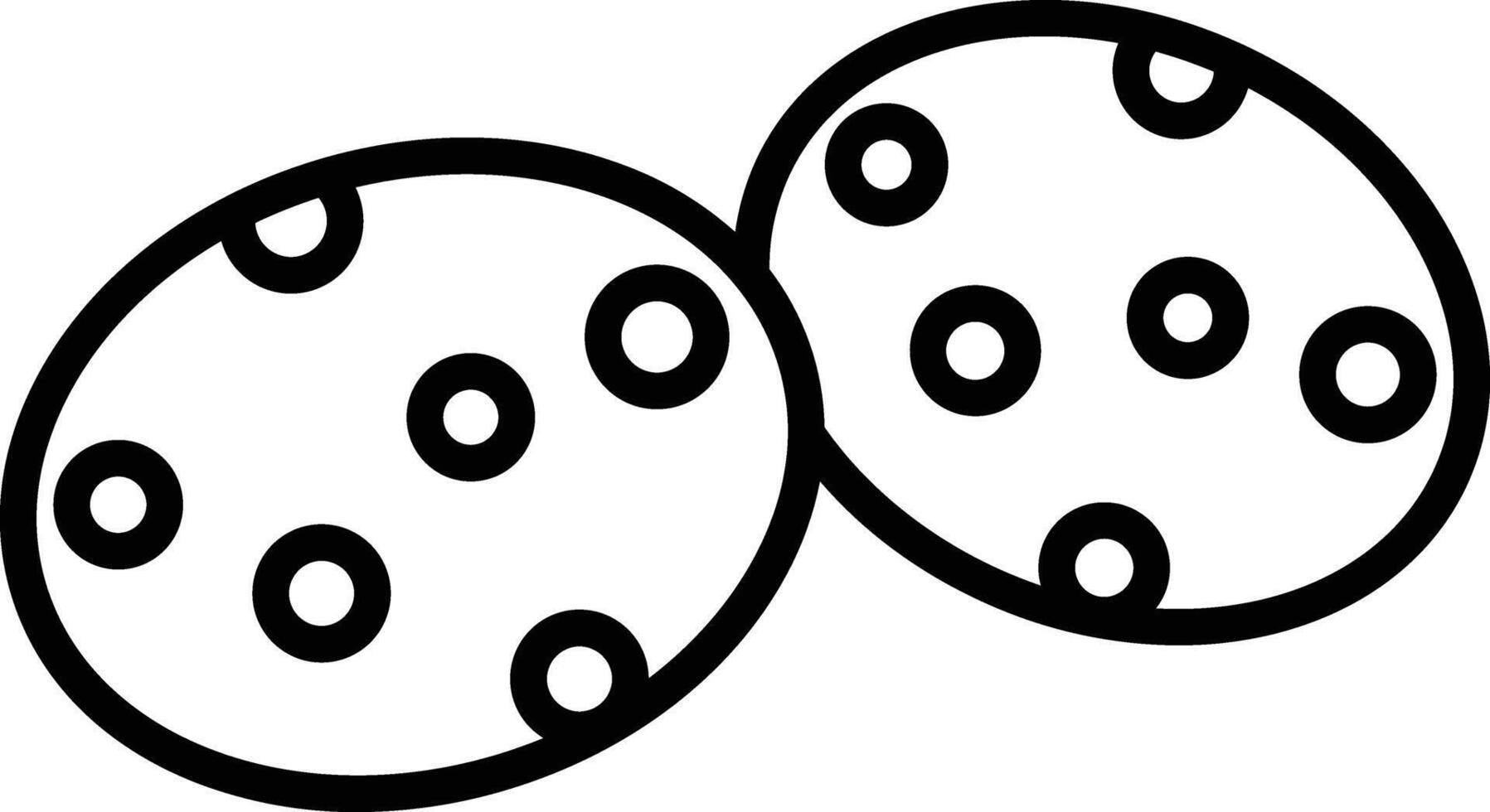 Cookies outline illustration vector