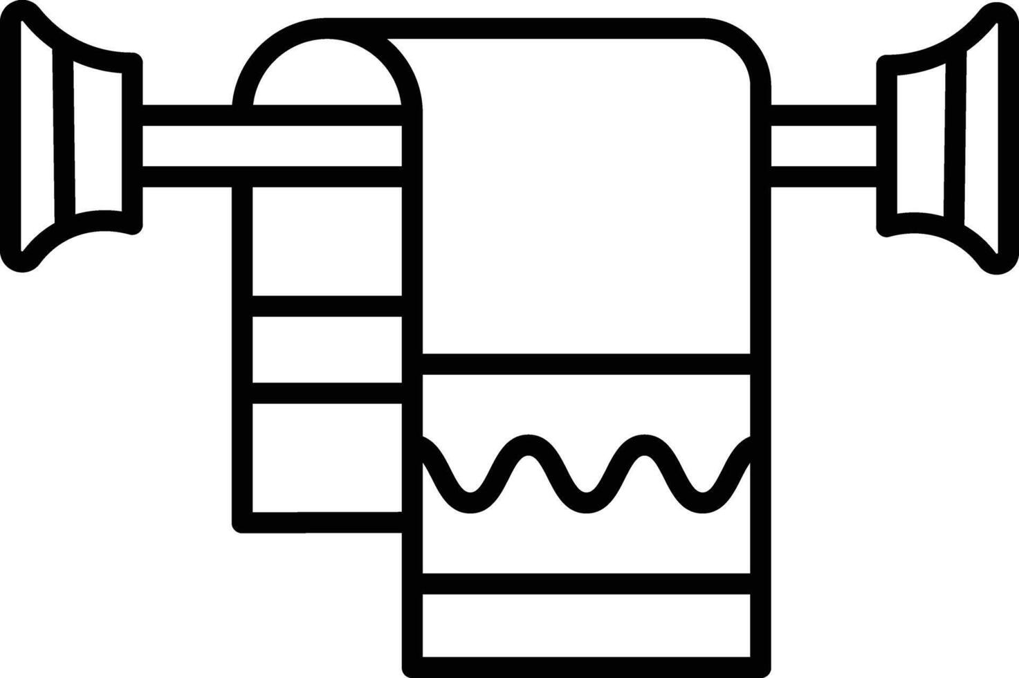 Towel outline illustration vector