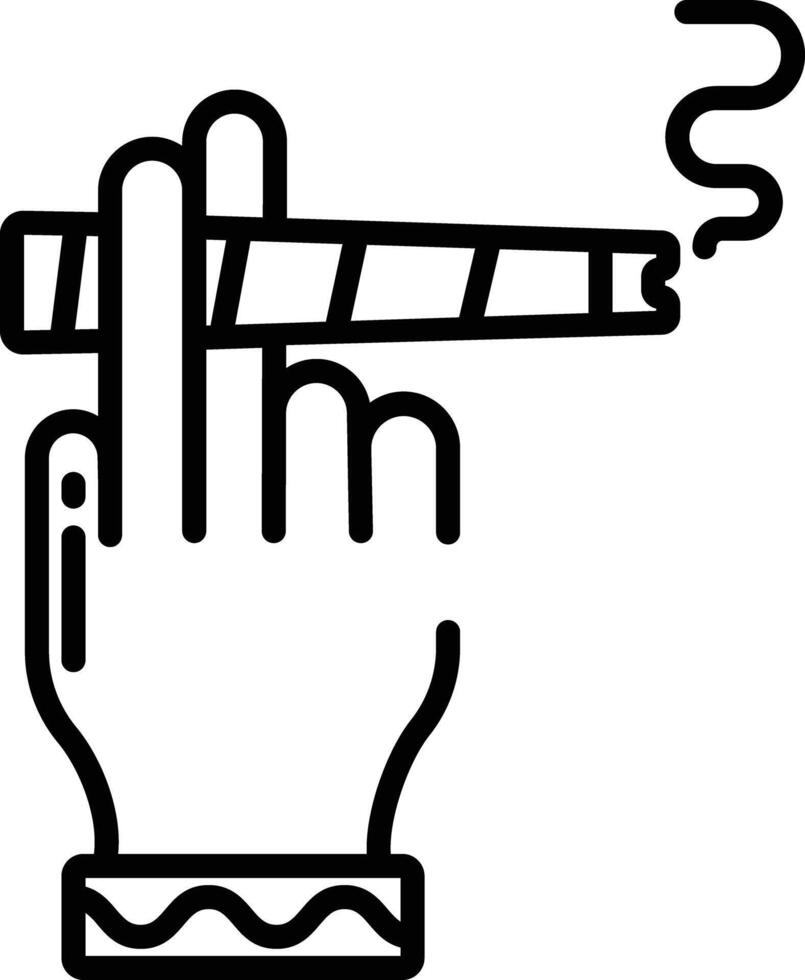 Smoking outline illustration vector