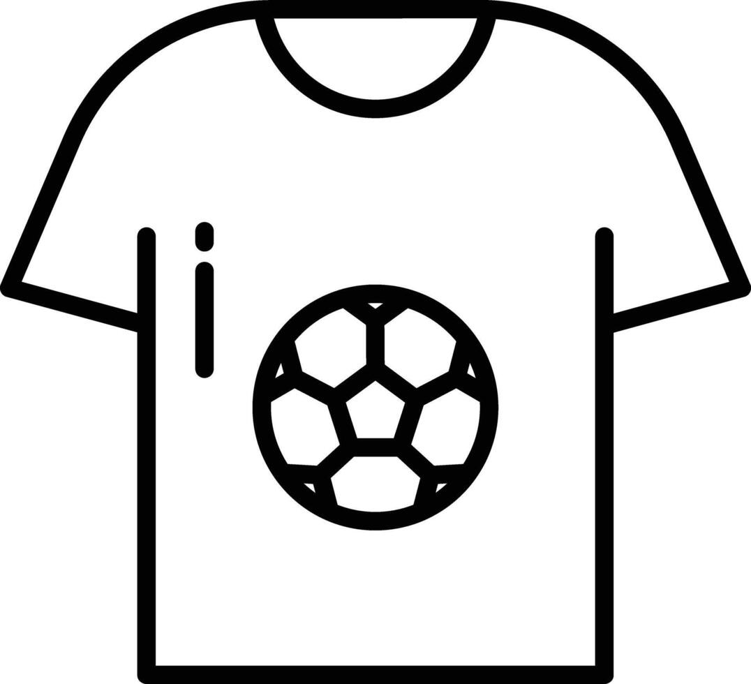 football jerssey outline illustration vector