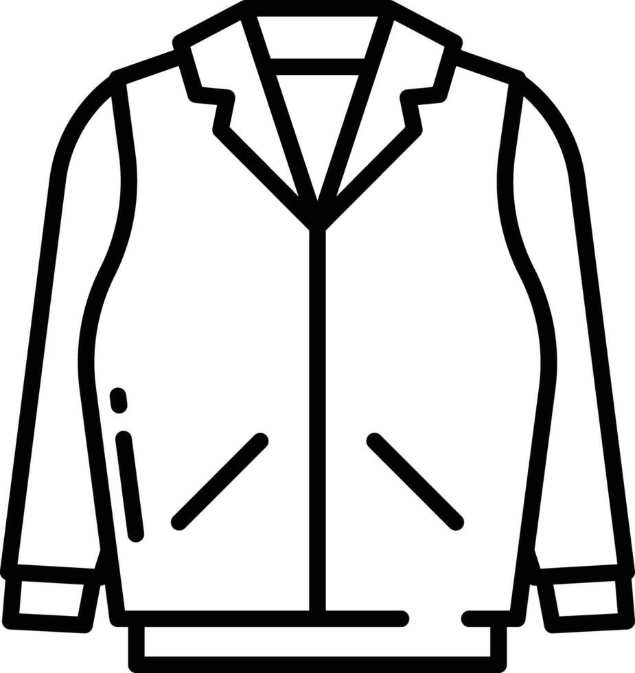 cuero chaqueta contorno ilustración vector