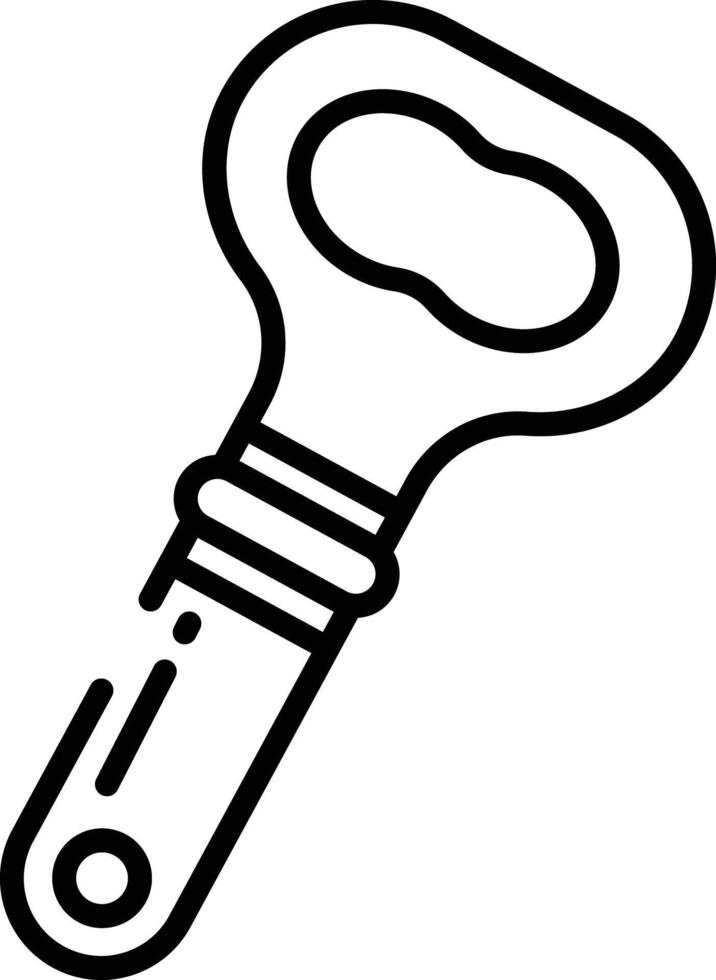 bottle opener outline illustration vector