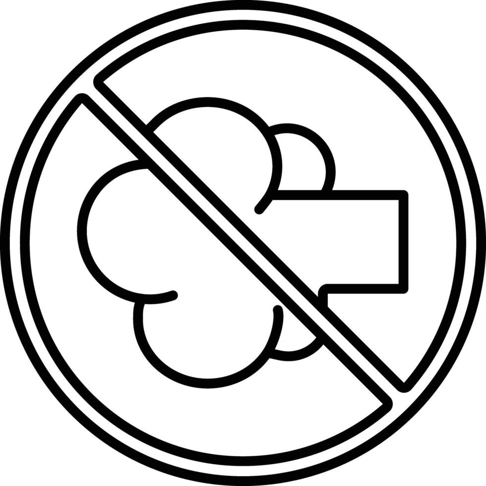 No Air Pollution outline illustration vector