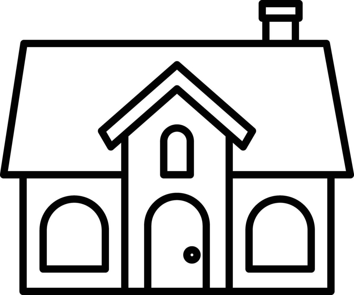 House outline illustration vector