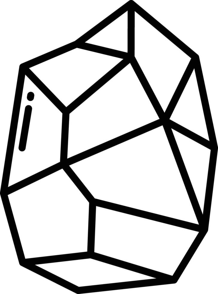 Rock and stone outline illustration vector