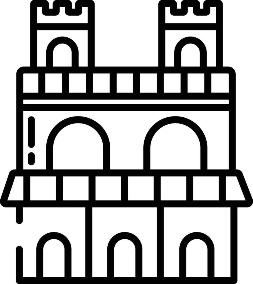 Notre Dame. outline illustration vector