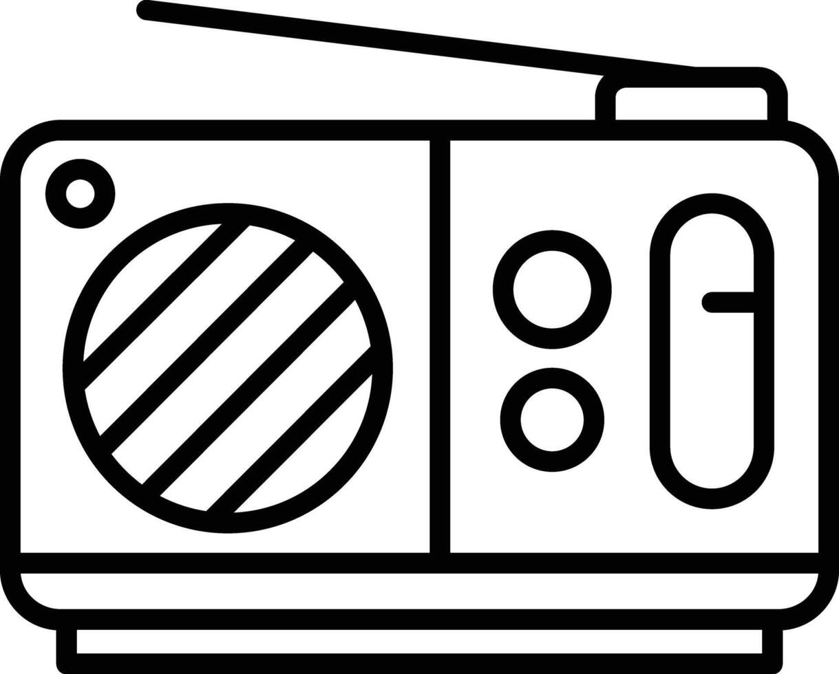 Radio outline illustrations vector
