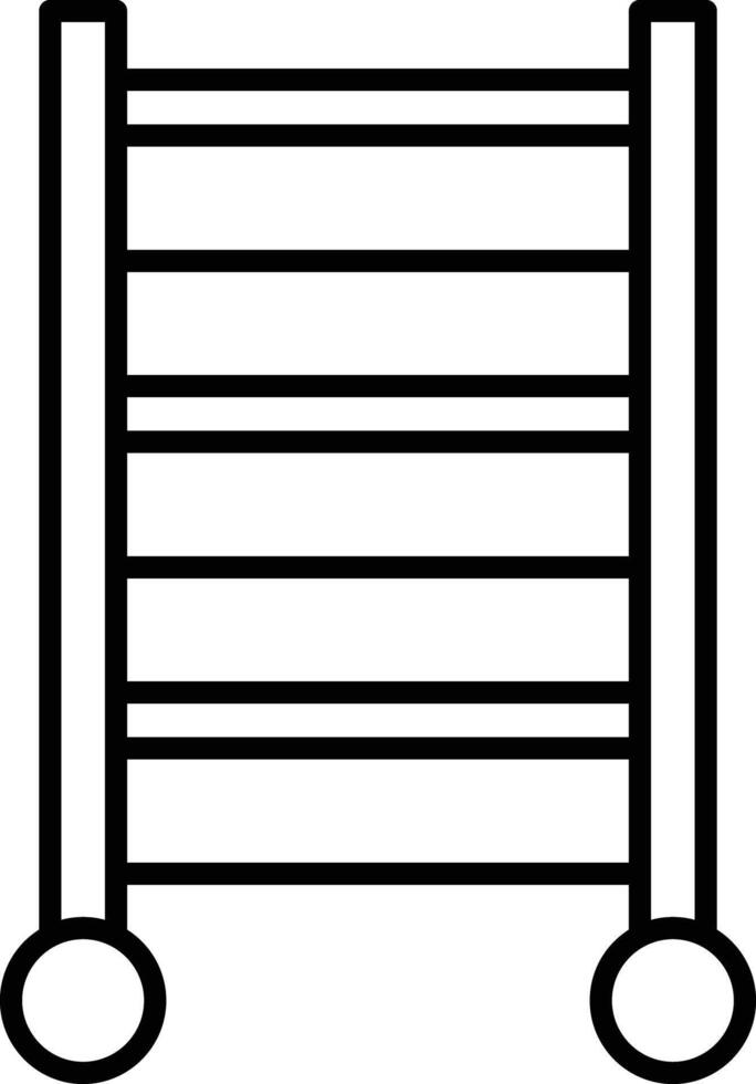 shelf stroller rack outline illustration vector