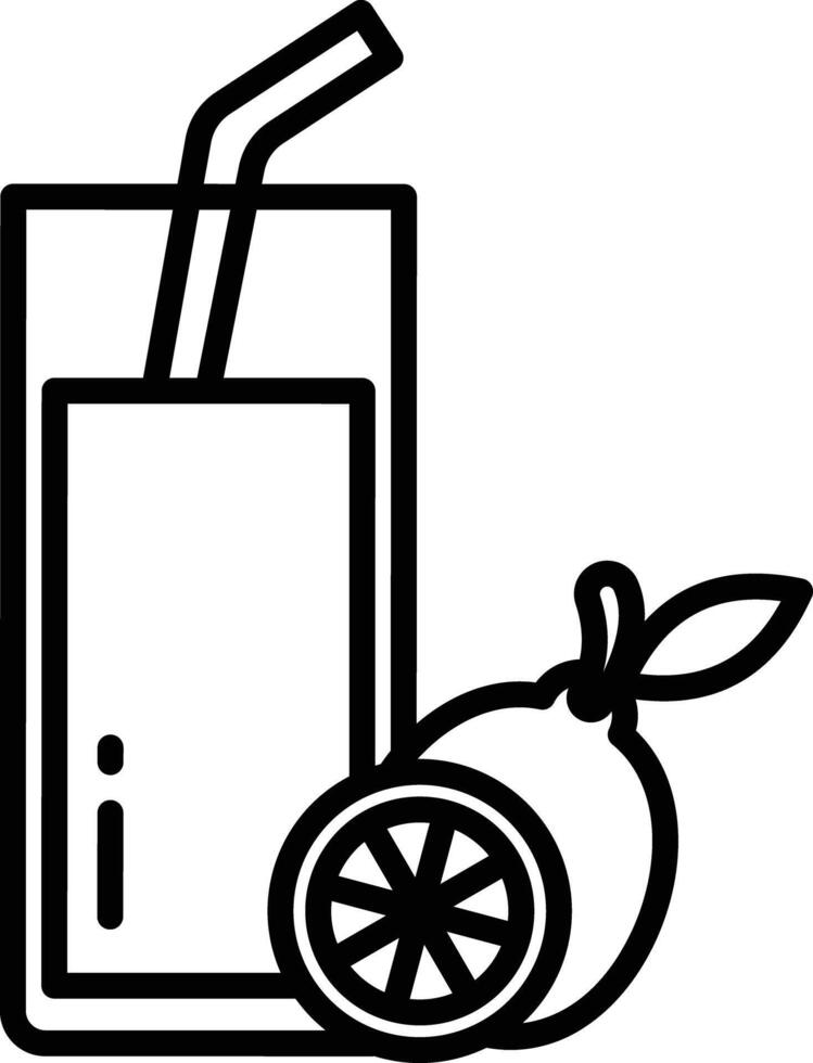 Lemon slice outline illustration vector