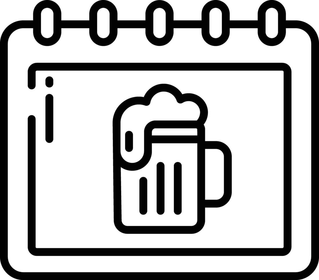 October fest outline illustration vector