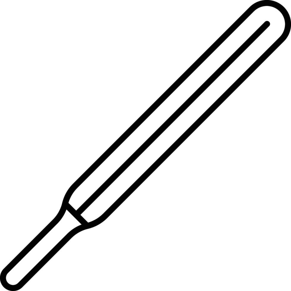 Thermometer outline illustration vector