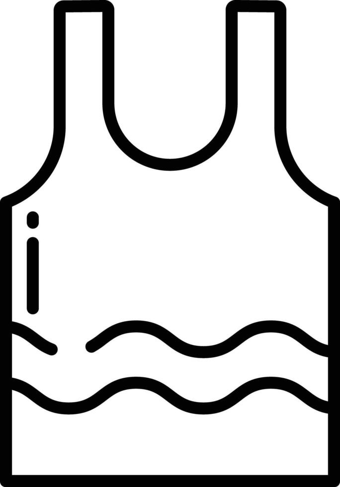 tank top outline illustration vector