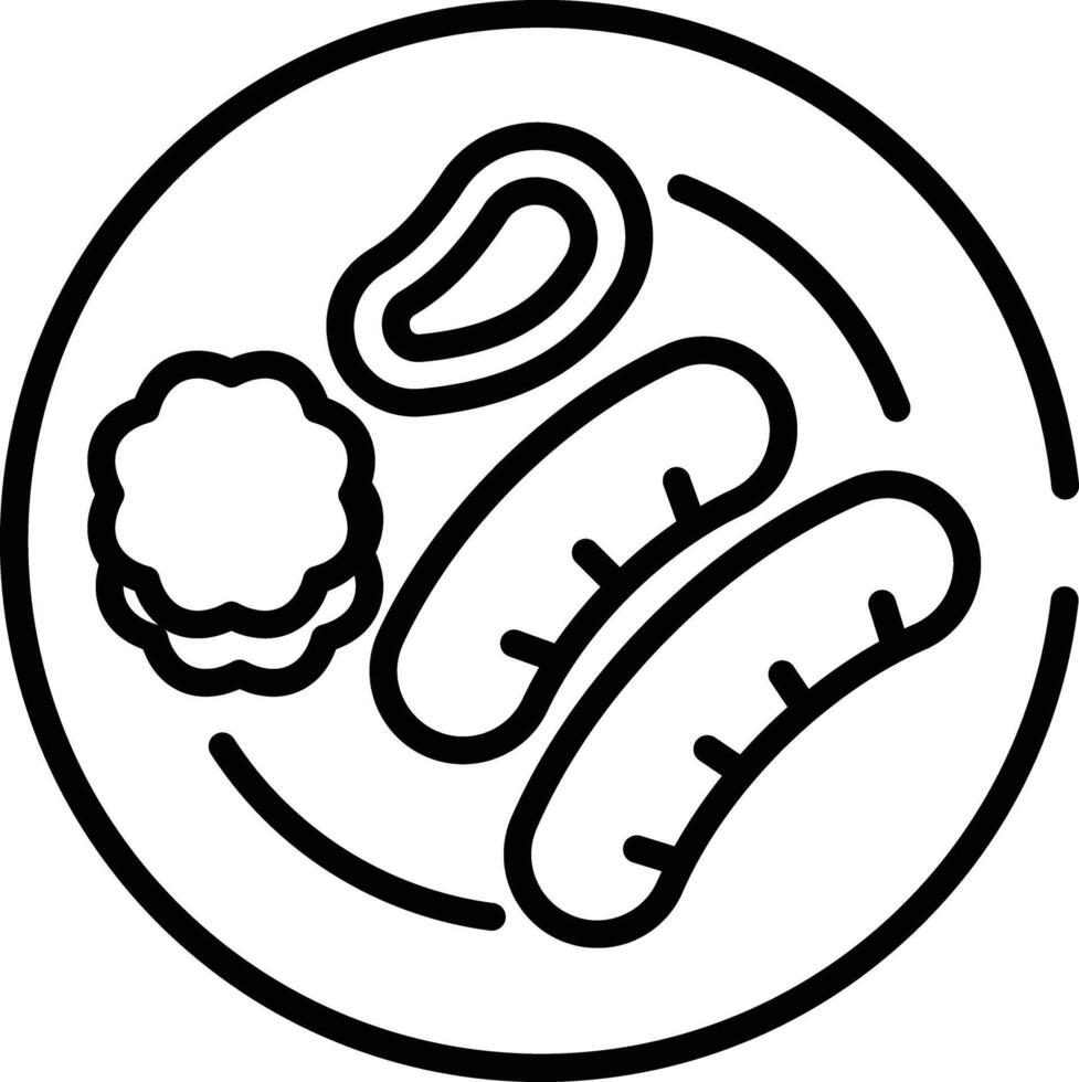 Pempek outline illustration vector