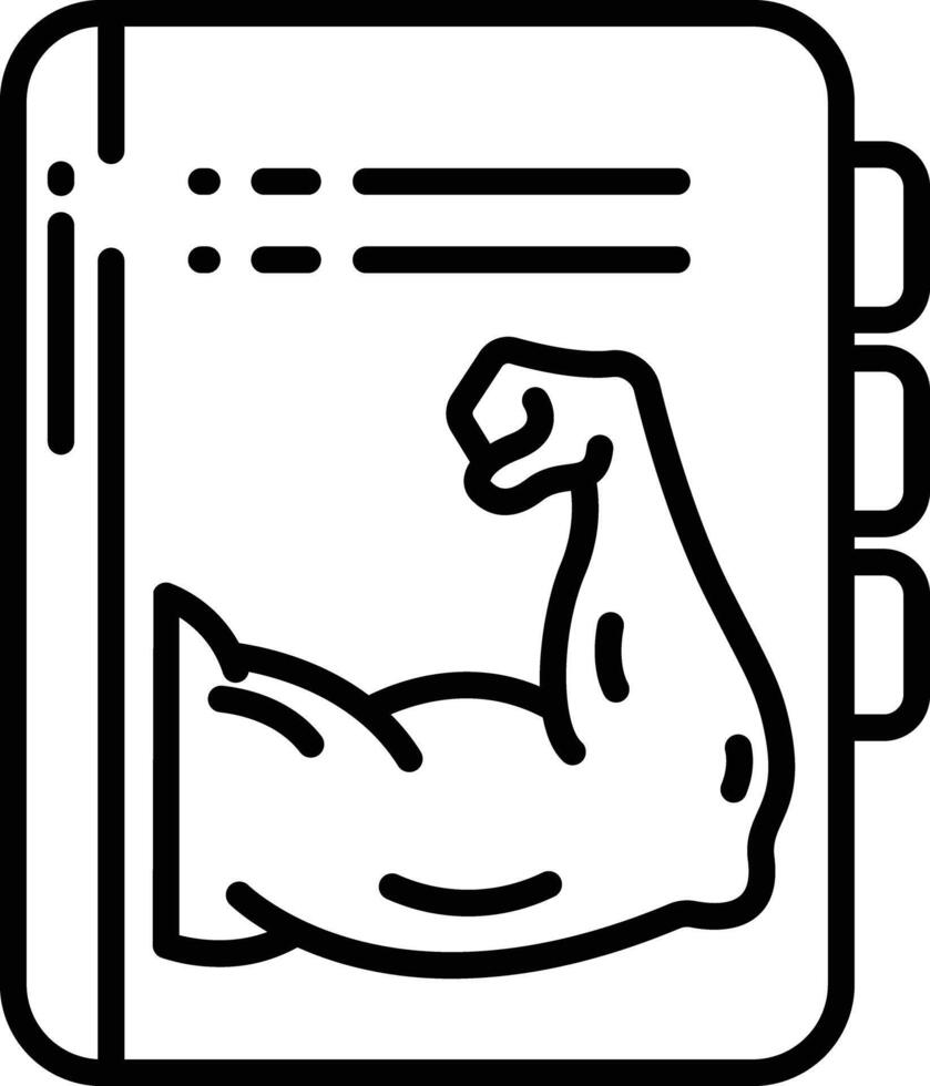 Book outline illustration vector