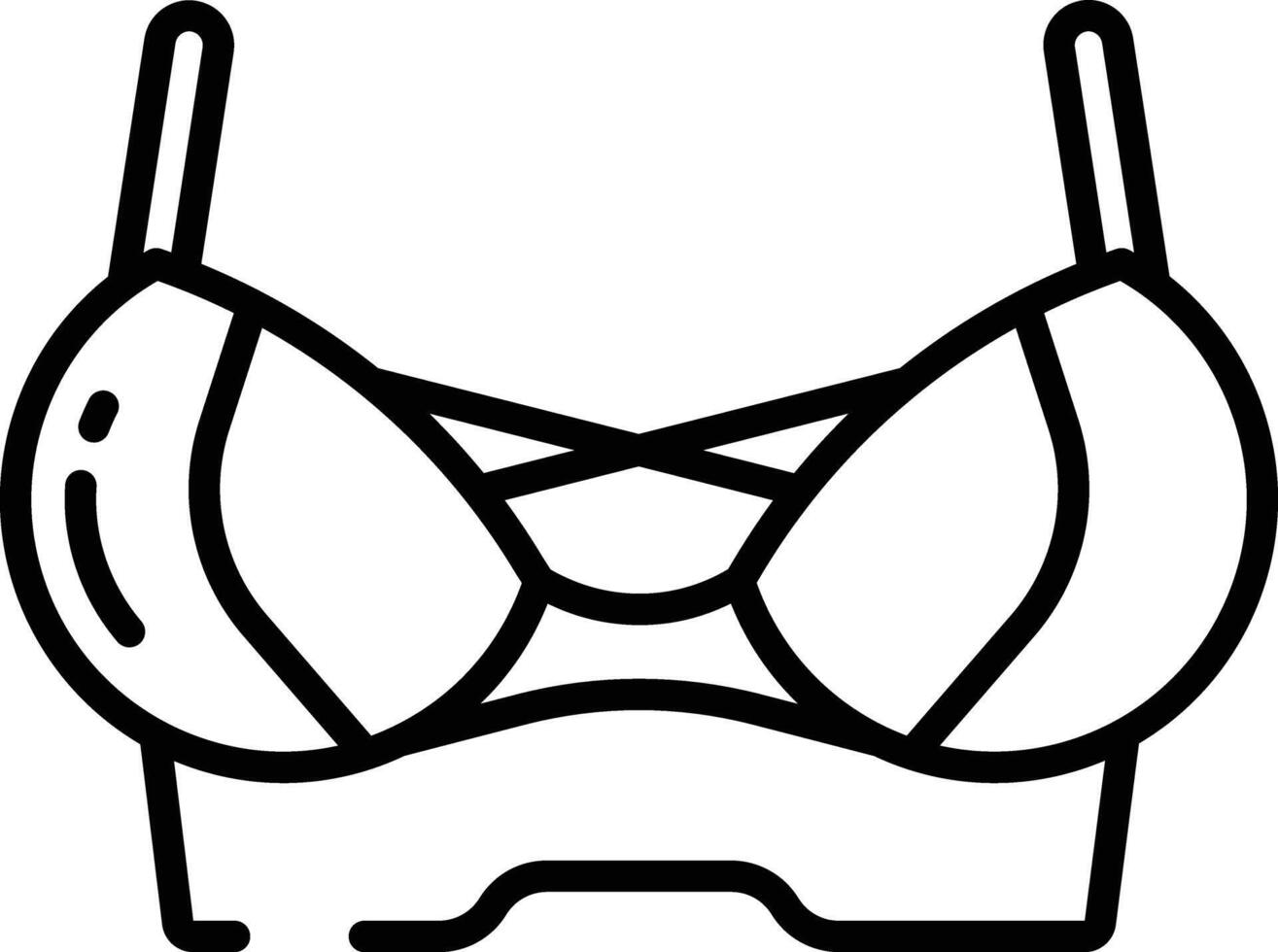 Bra outline illustration vector