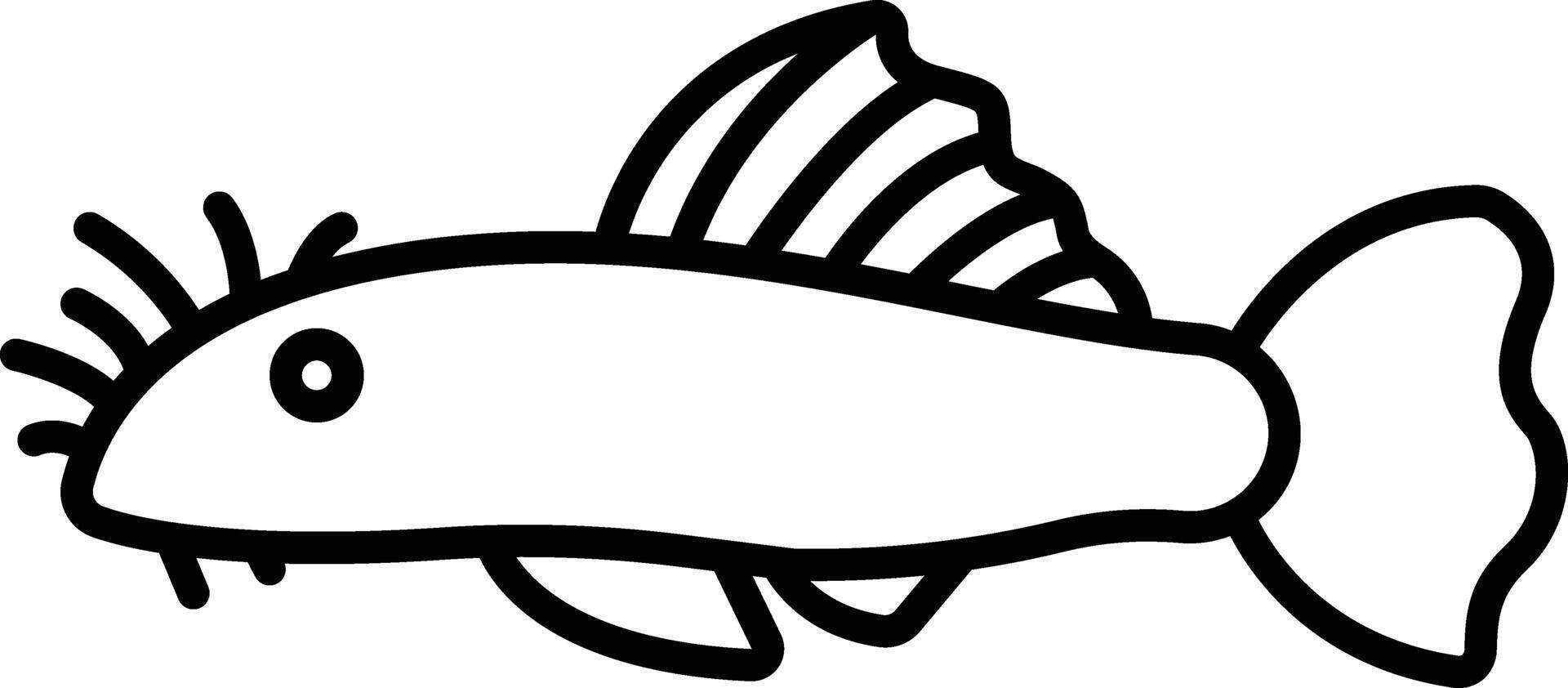 Ancistrus Fish outline illustration vector