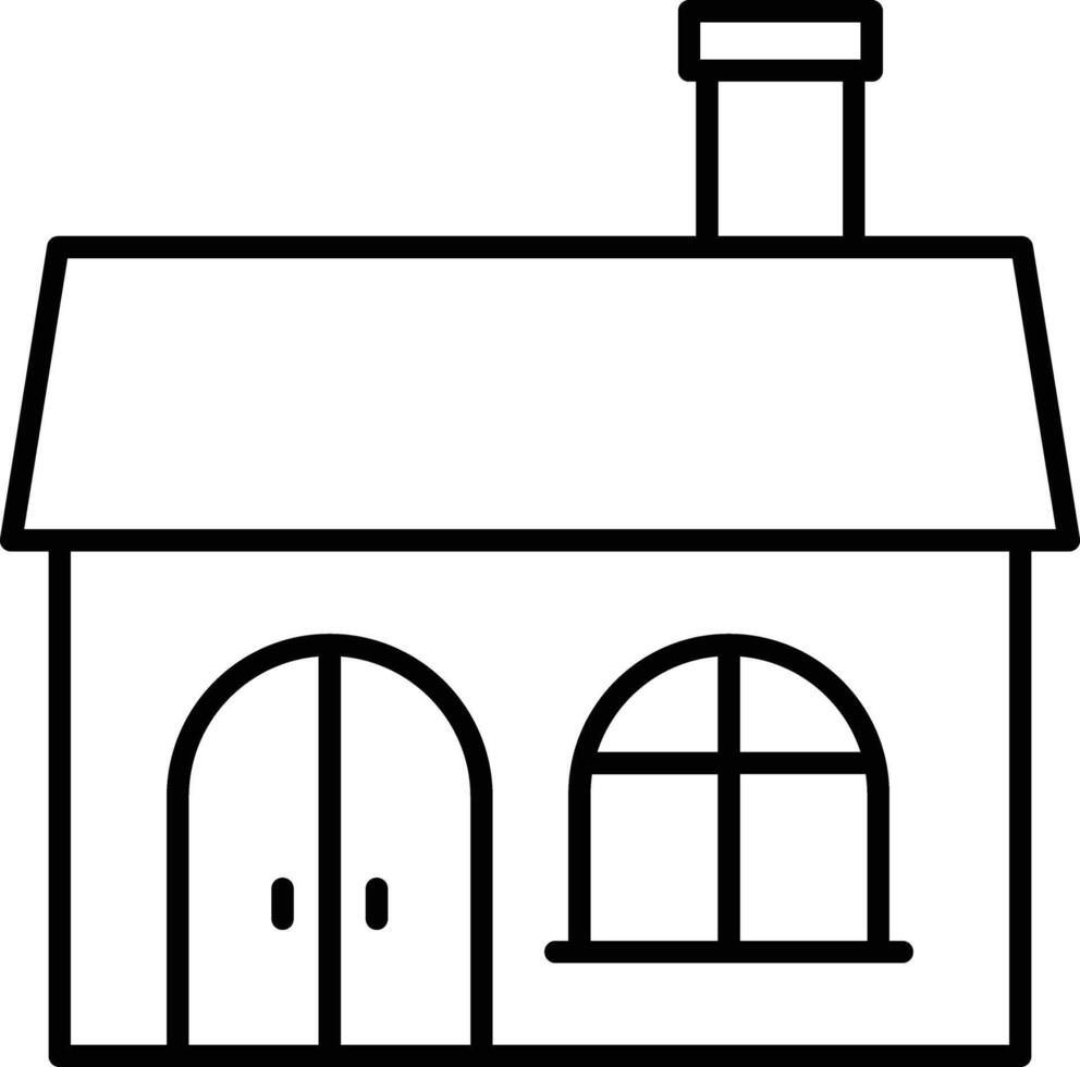 House outline illustration vector