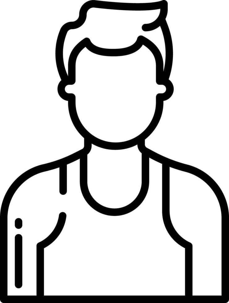 Man outline illustration vector