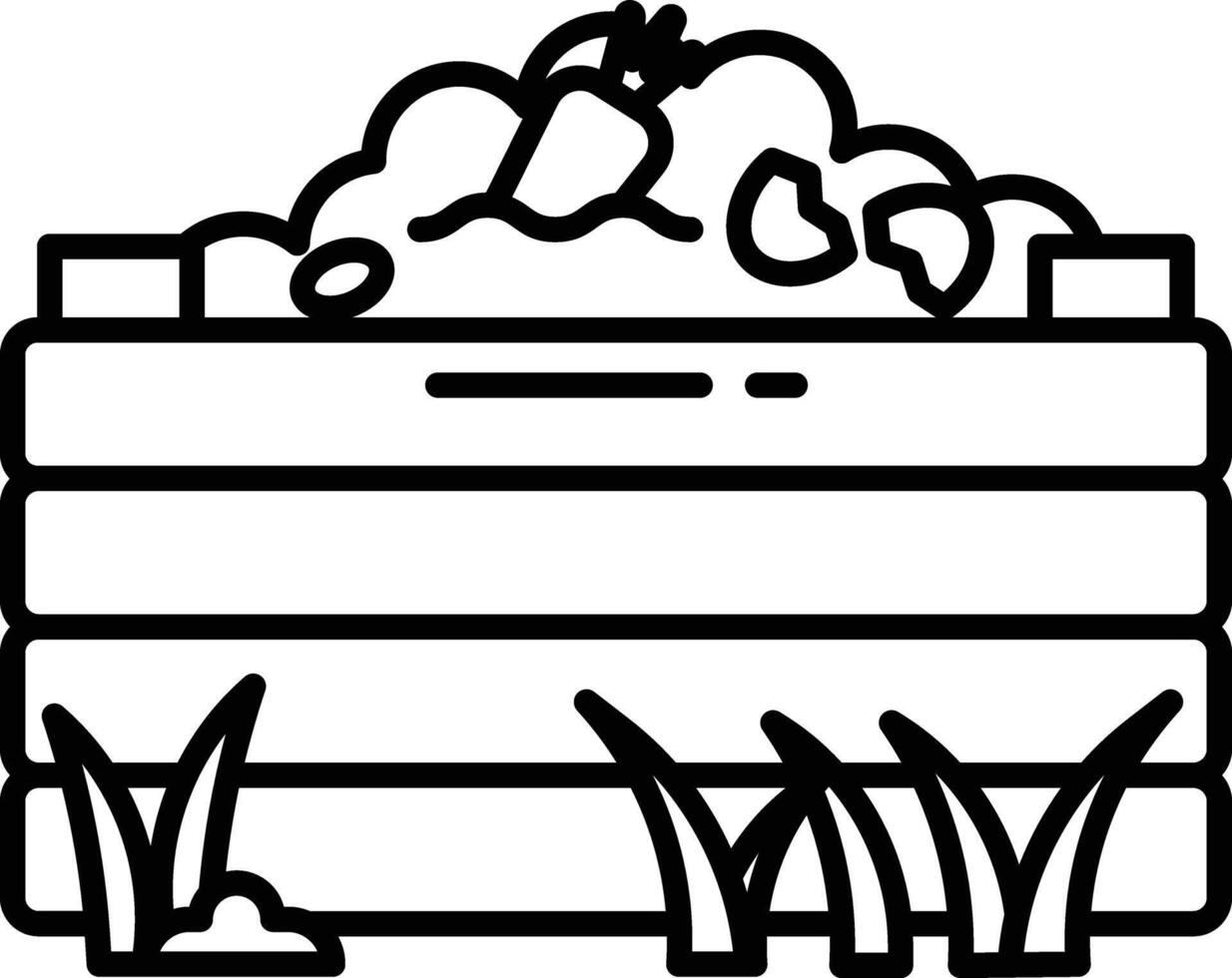 composting outline illustration vector