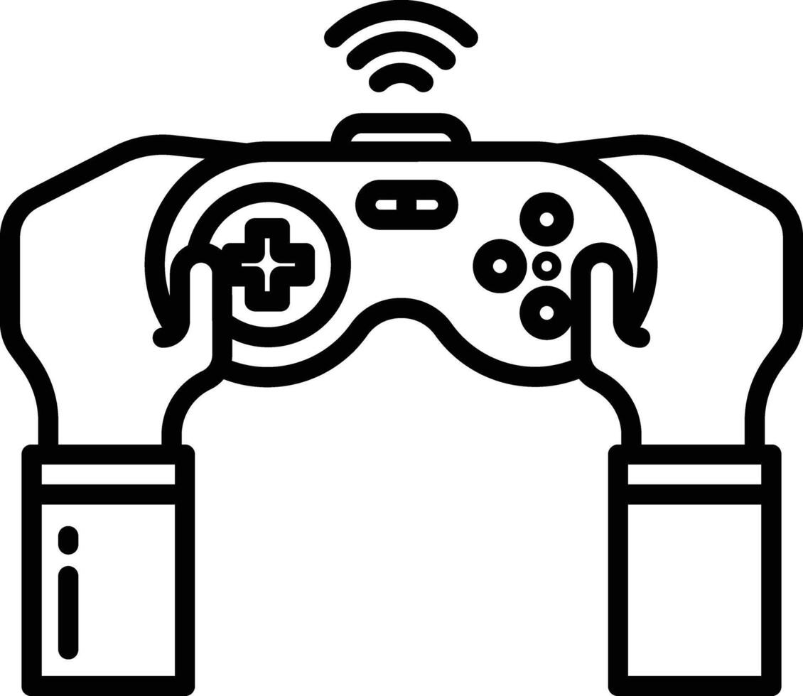 Game play outline illustration vector