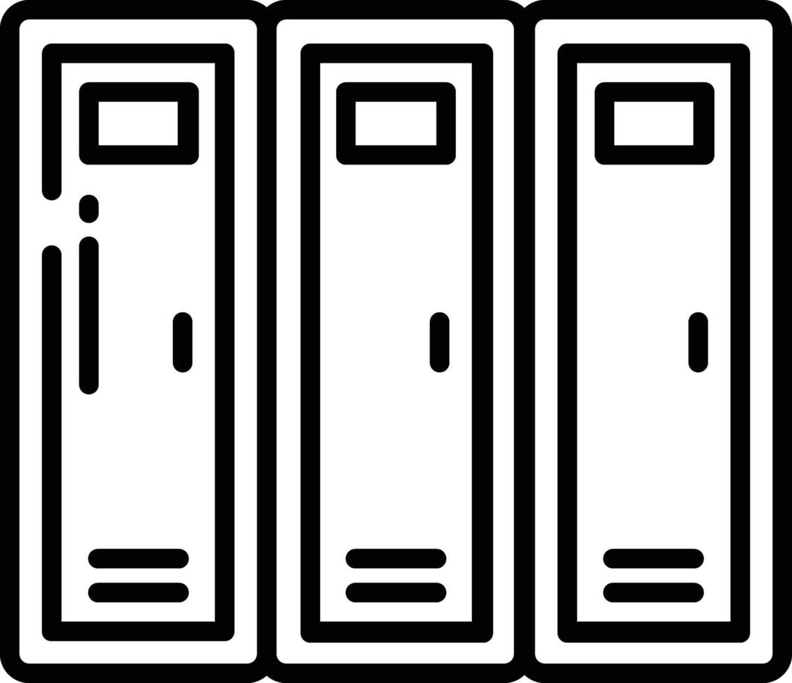 Locker outline illustration vector