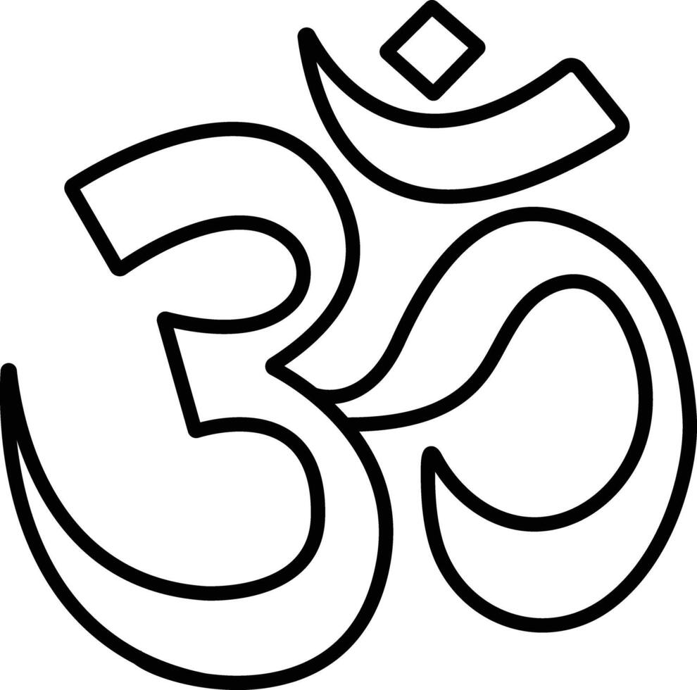 OM outline illustration vector