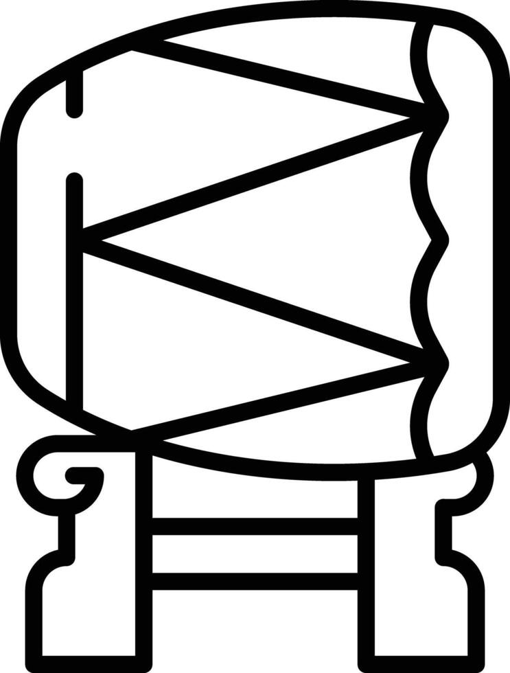 Kendang outline illustration vector