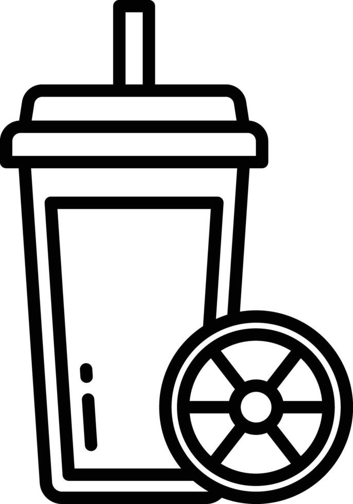 Grapefruit Juice outline illustration vector