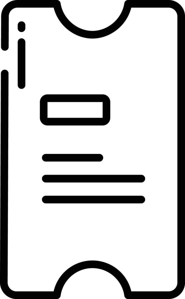 Ticket outline illustration vector