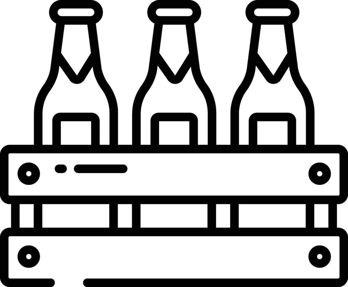 beer crate outline illustration vector