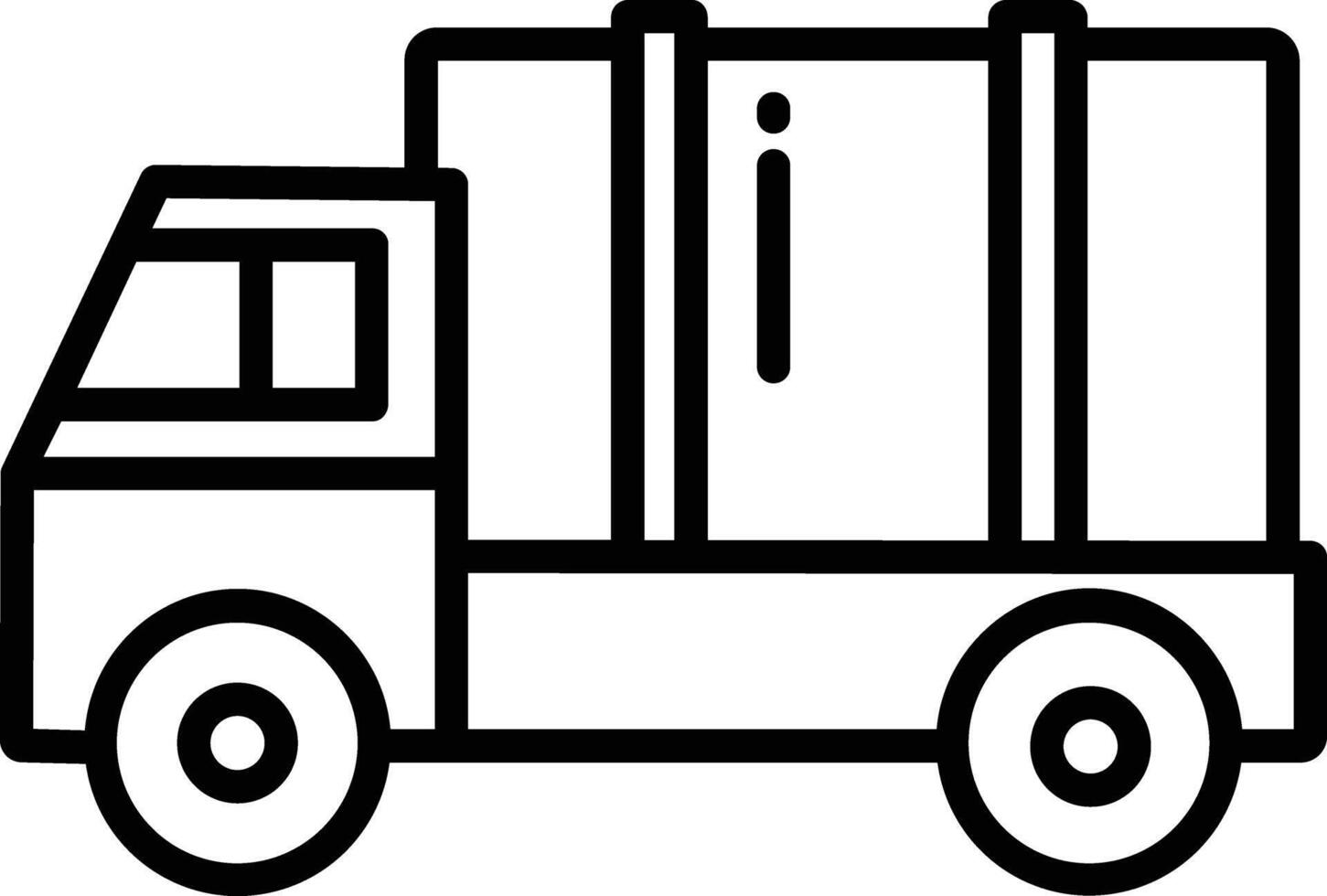 Truck outline illustration vector