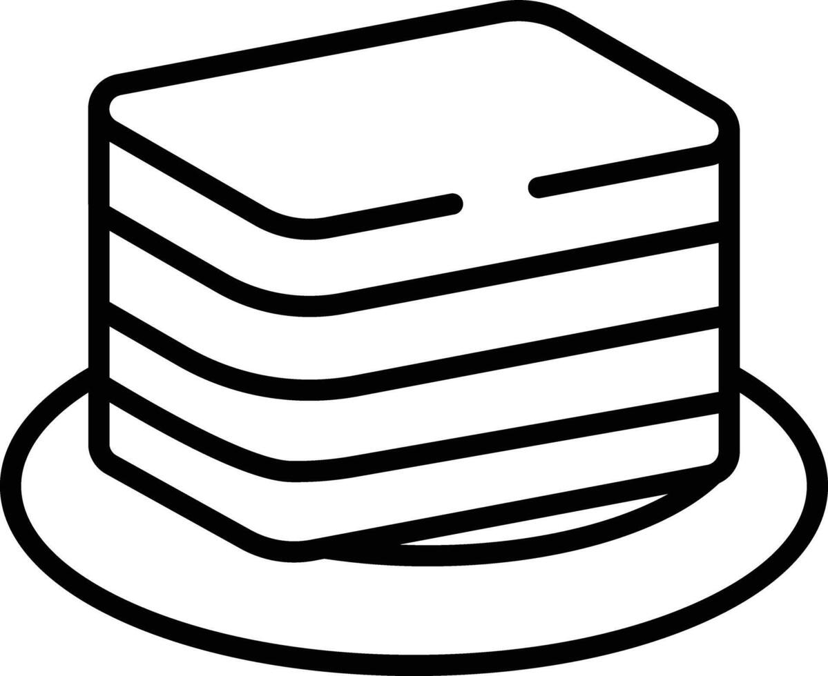 Lapis Cake outline illustration vector