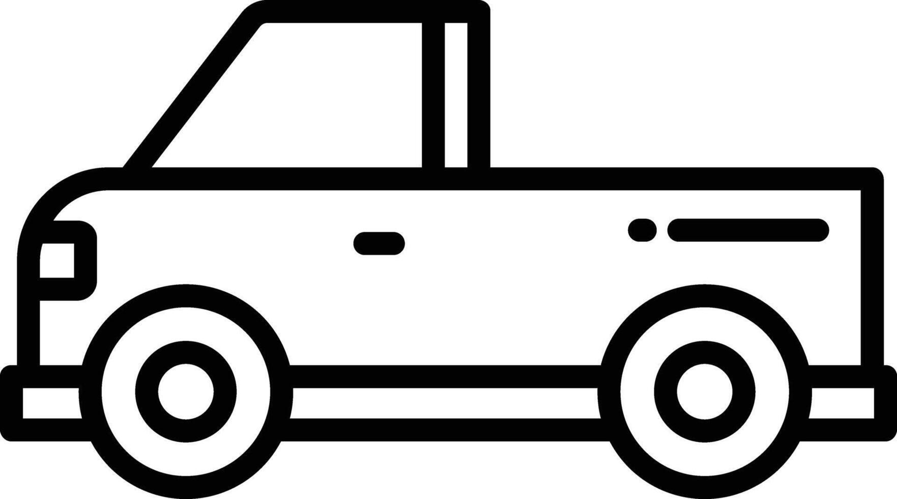 Van outline illustration vector