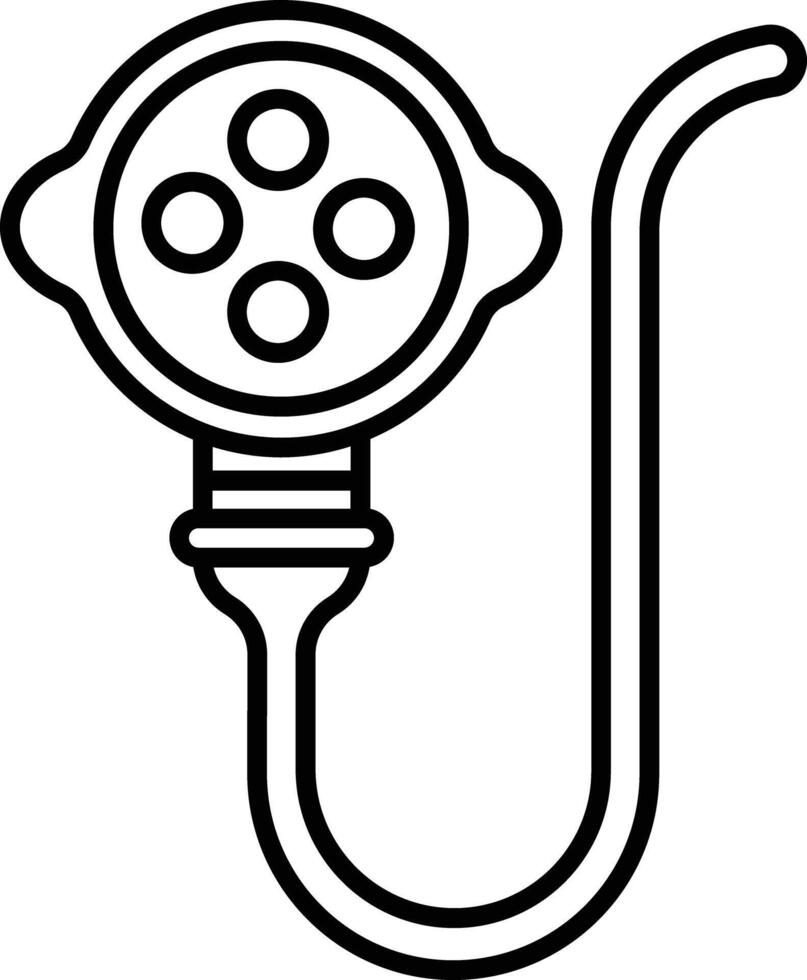ev plug outline illustration vector