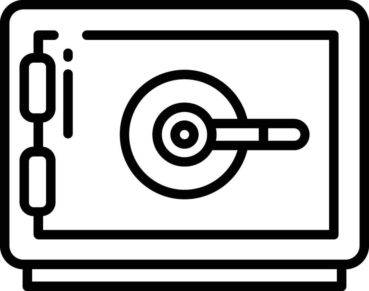 Safe box outline illustration vector
