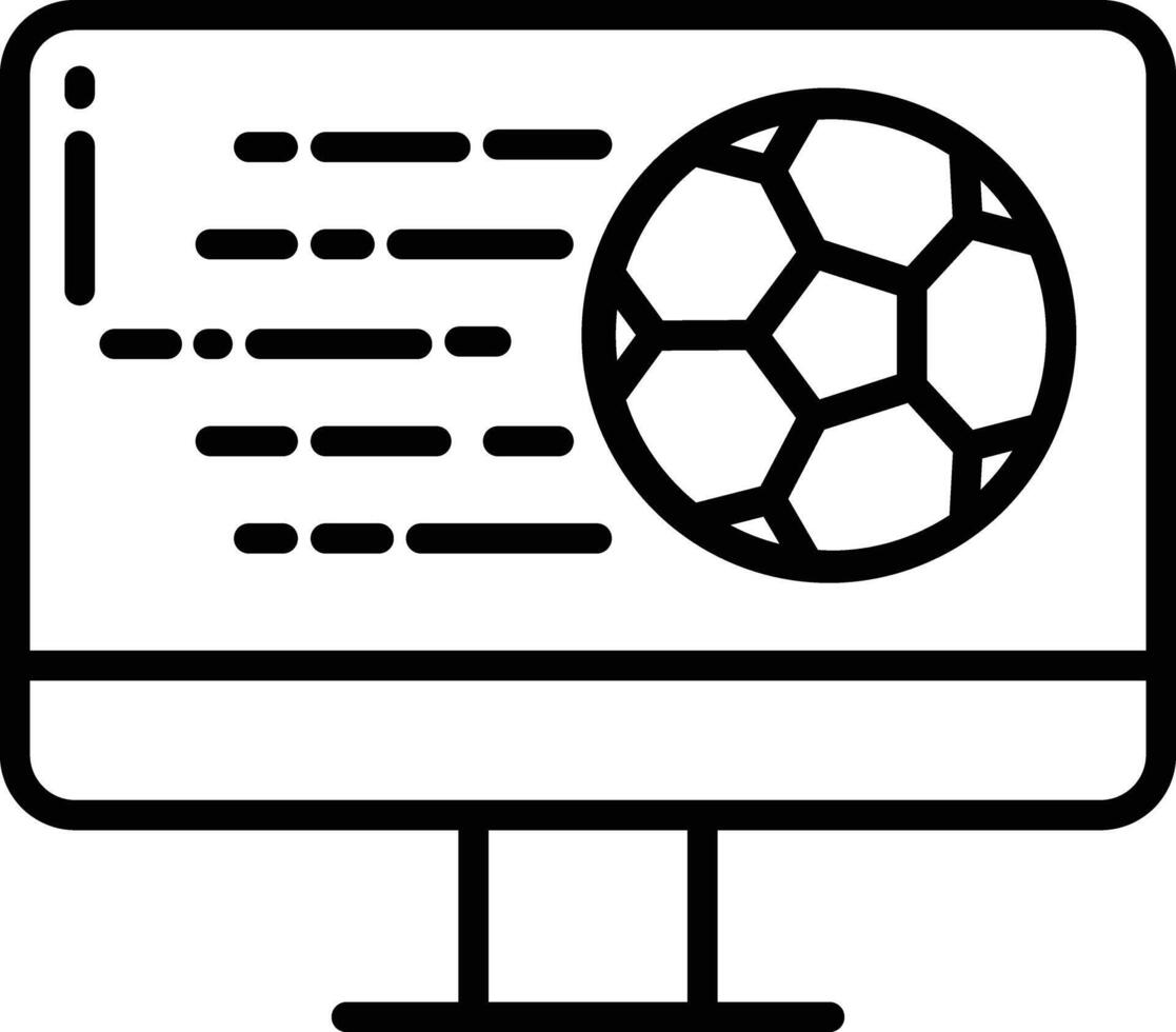 football live outline illustration vector