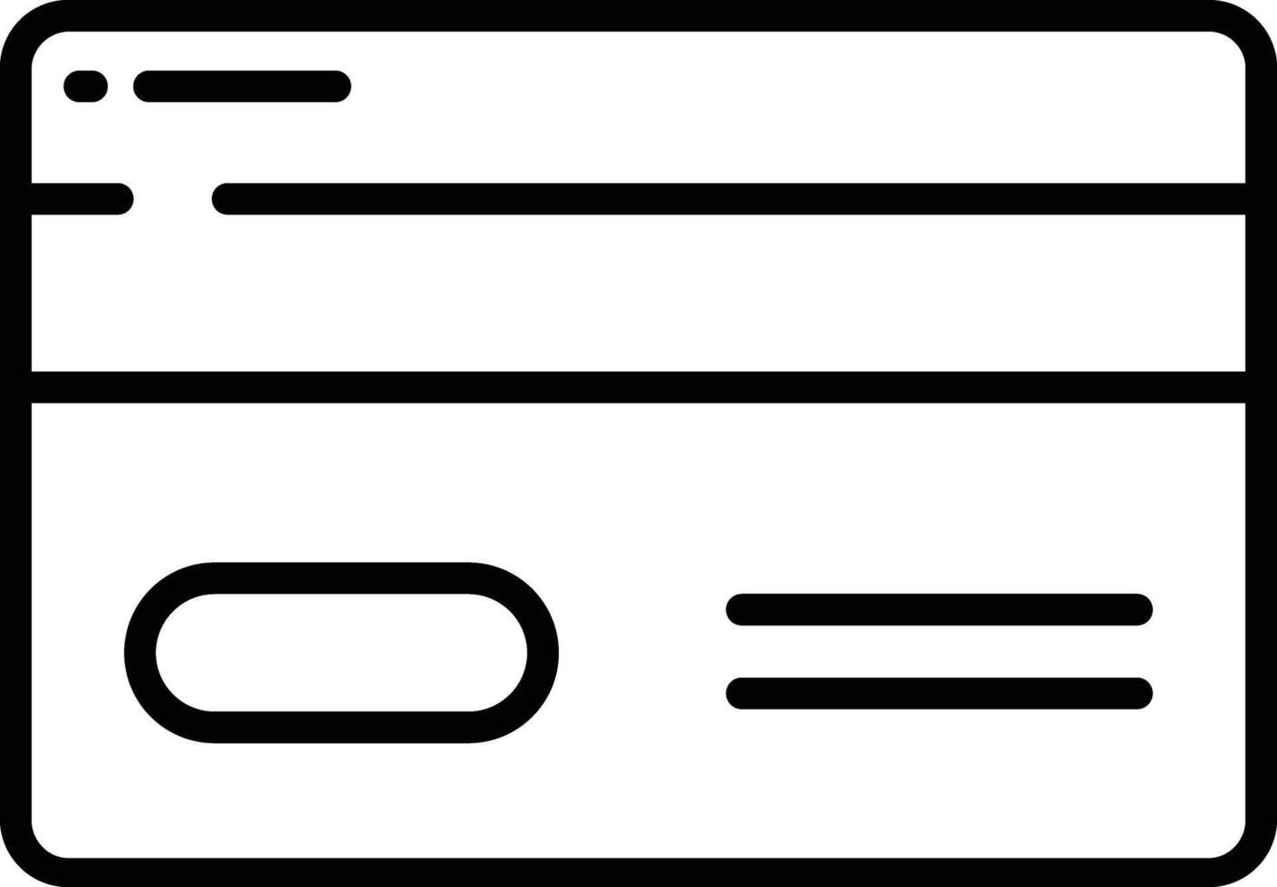 debit card outline illustration vector