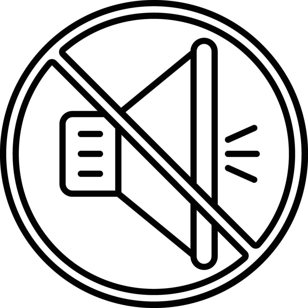 No horn outline illustration vector