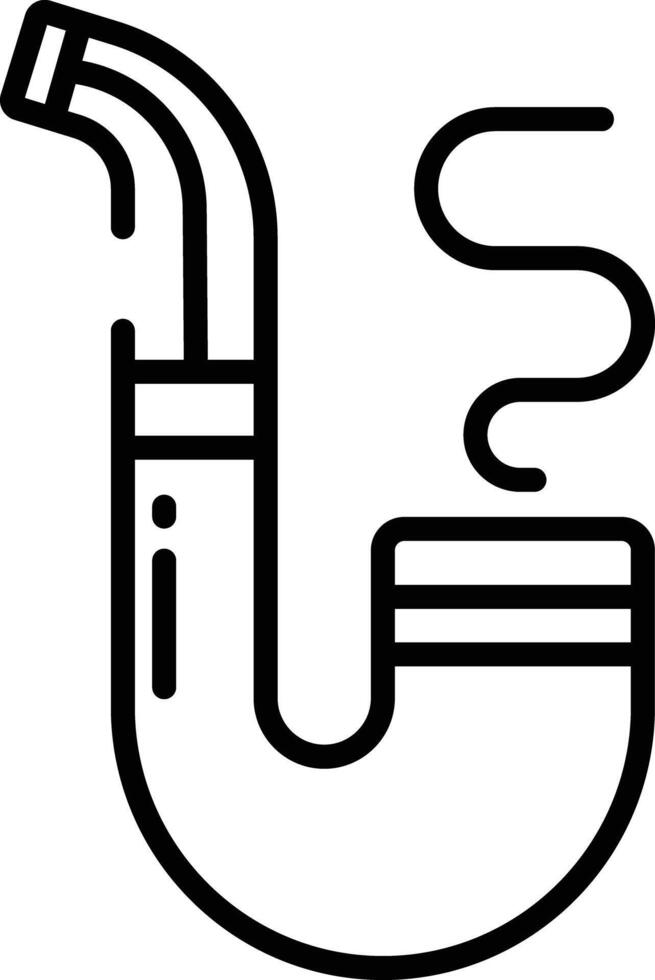 smoking pipe outline illustration vector