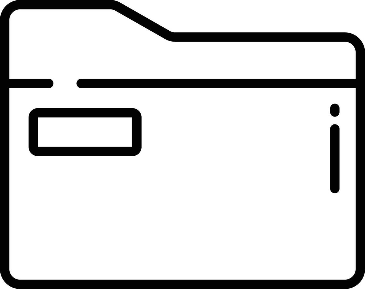 Folder outline illustration vector
