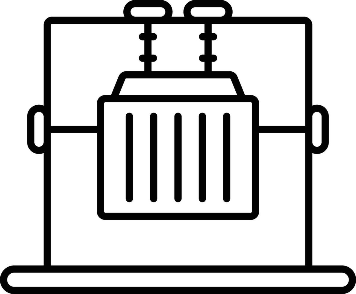 Transformer outline illustration vector