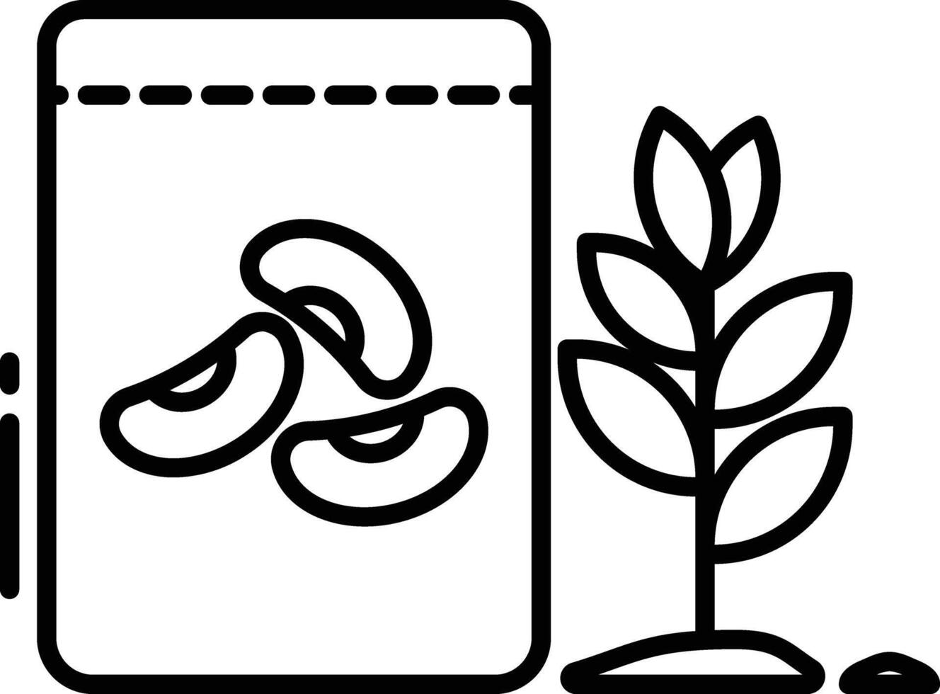 Seeds outline illustration vector