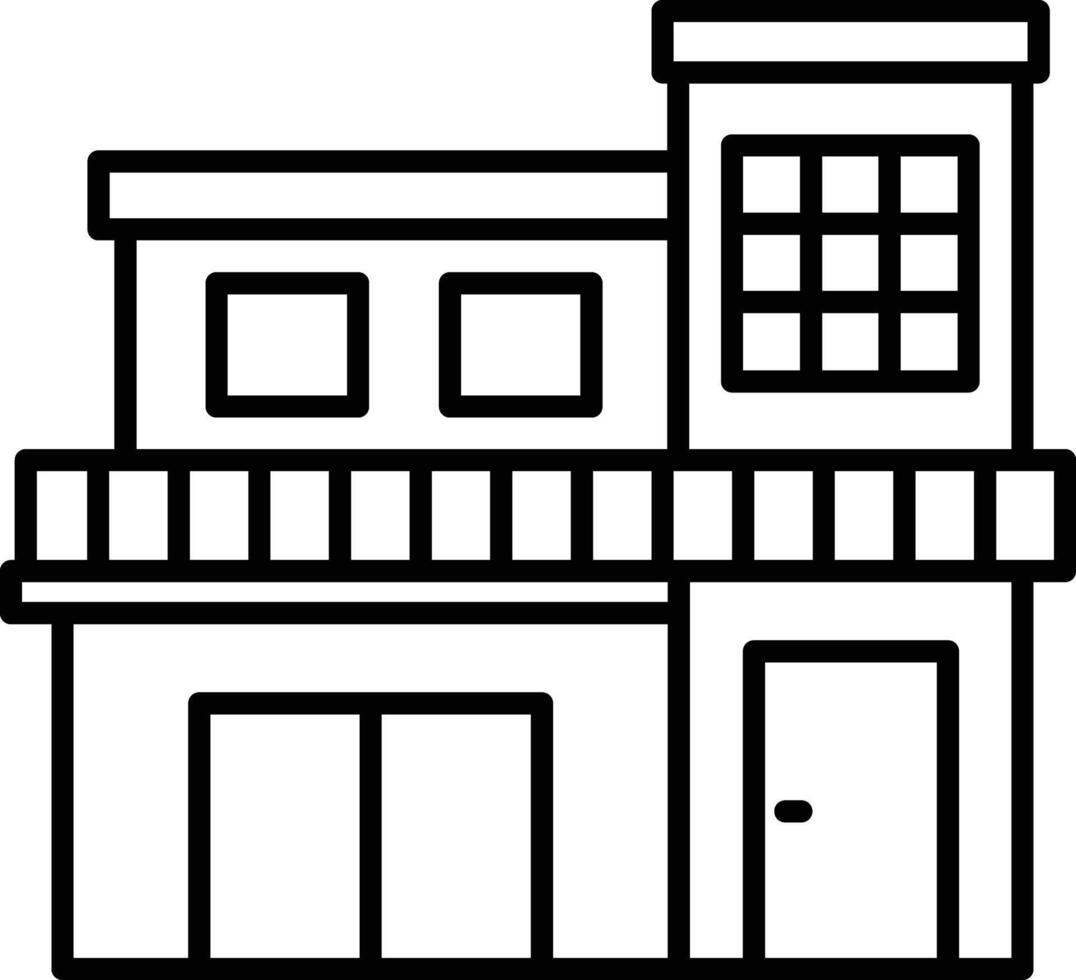 House outline illustration vector