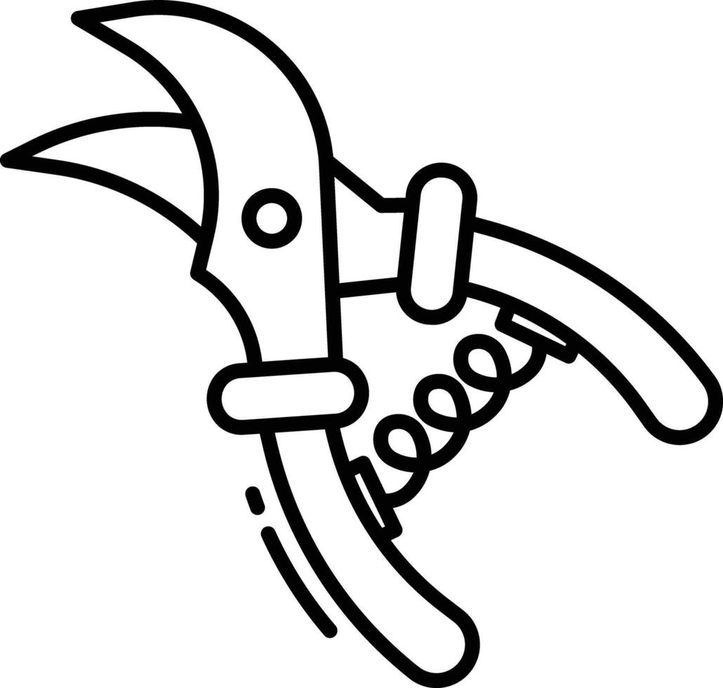 Pruner outline illustration vector